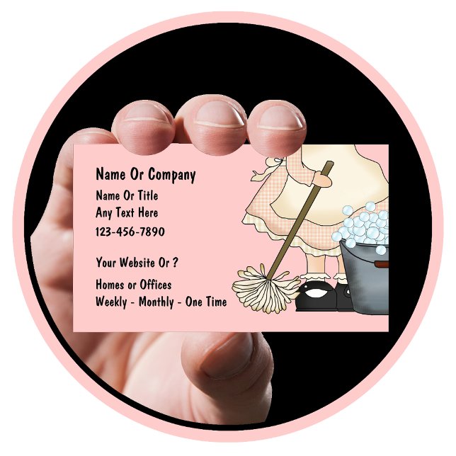 Tarjetas de visita de servicio de limpieza (Subido por el creador)