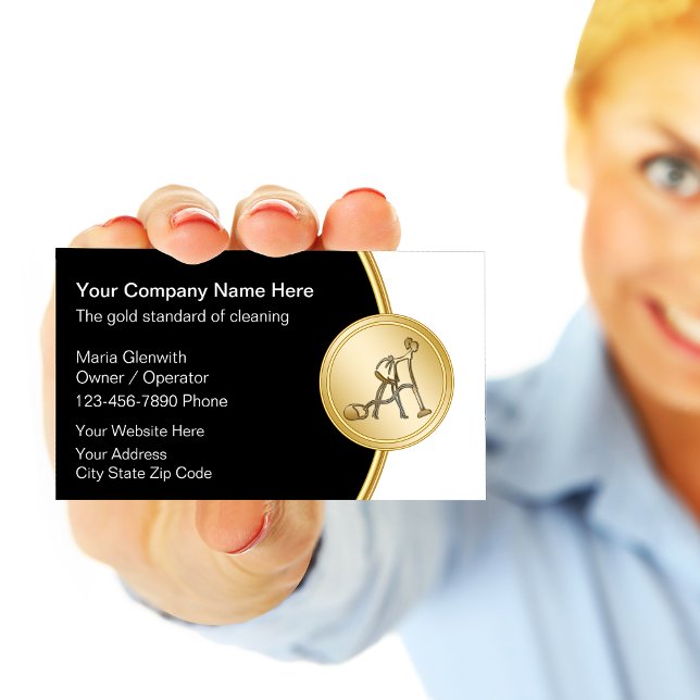 Tarjetas de visita de servicio de limpieza (Subido por el creador)