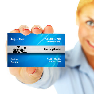 Tarjetas de visita de servicio de limpieza