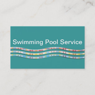 Tarjetas de visita de servicio de piscina