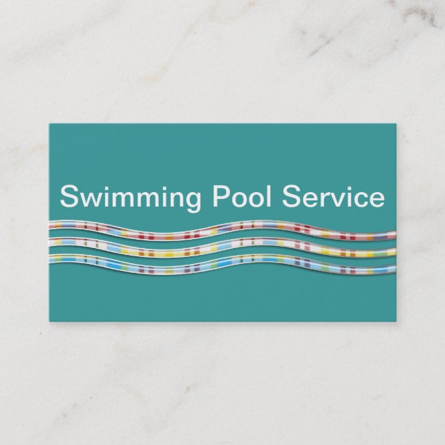 Tarjetas de visita de servicio de piscina (Anverso)