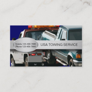 Tarjetas de visita de servicio de remolque automát