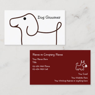 Tarjetas de visita de servicio Dog Grooming