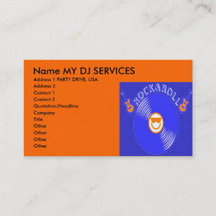 Tarjetas de visita de servicios de DJ
