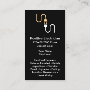 Tarjetas de visita de servicios de electricidad cl