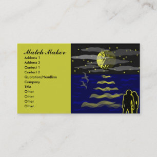 Tarjetas de visita de servicios de la datación