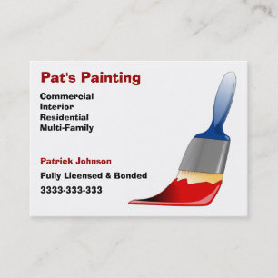 Tarjetas de visita de servicios de la pintura