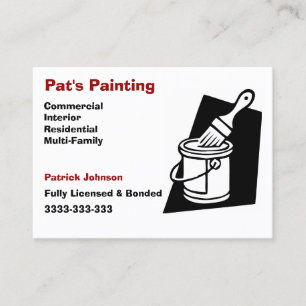 Tarjetas de visita de servicios de la pintura