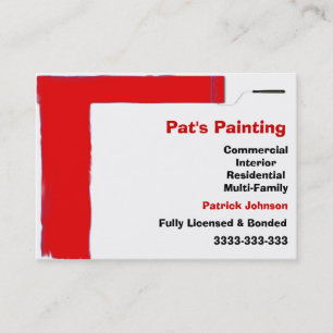 Tarjetas de visita de servicios de la pintura