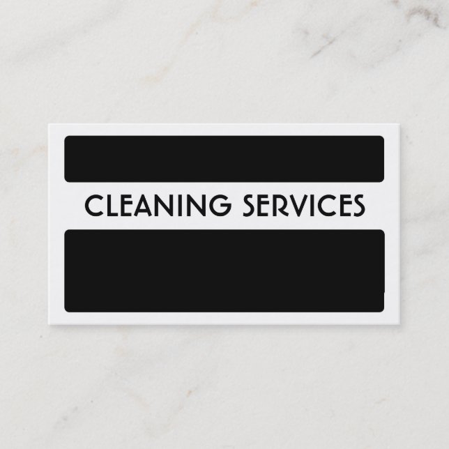 Tarjetas de visita de servicios de limpieza en bla (Anverso)