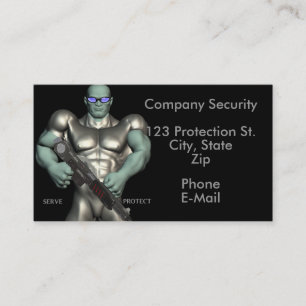 Tarjetas de visita de servicios del guardia de