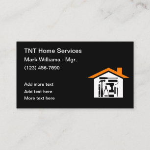 Tarjetas de visita de servicios para viviendas de 