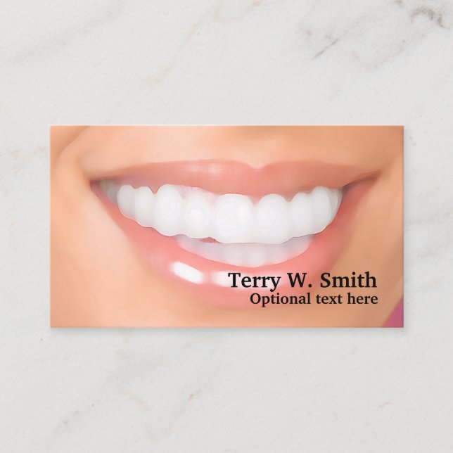 Tarjetas de visita de sonrisa completa para dentis (Anverso)