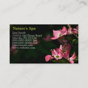 Tarjetas de visita de spa de plantilla