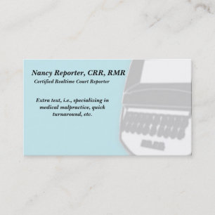 Tarjetas de visita de Steno para reporteros de Blu
