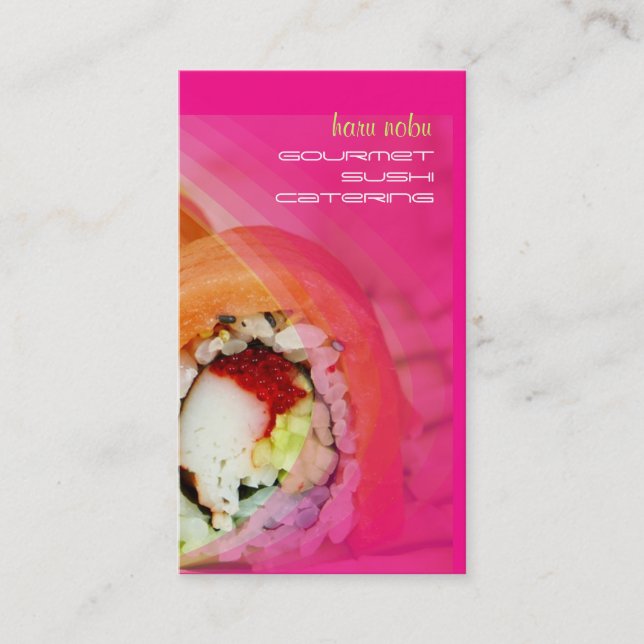 Tarjetas de visita de sushi de PixDezines (Anverso)