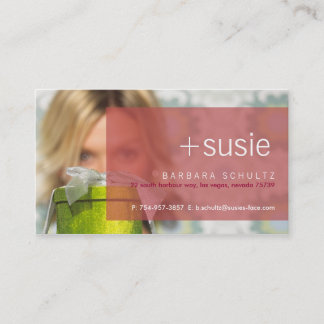 Tarjetas de visita de Susie's Face [rosa]