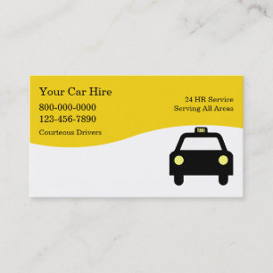 Tarjetas de visita de taxi
