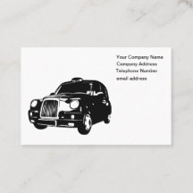 Tarjetas de visita de taxi