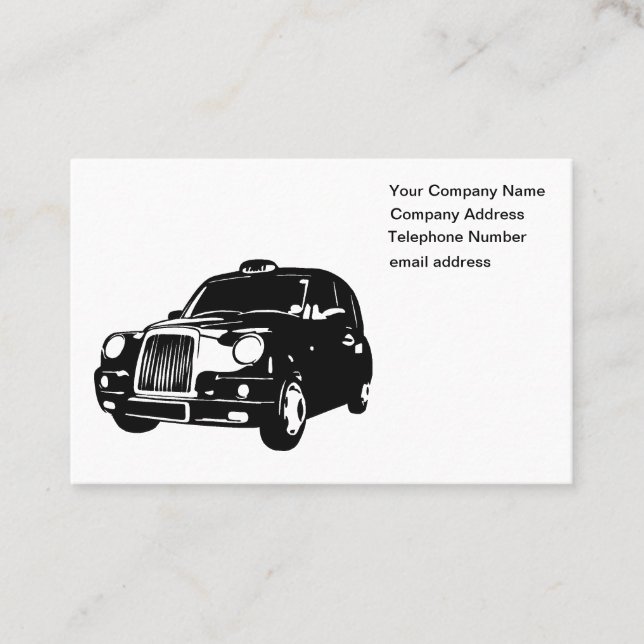 Tarjetas de visita de taxi (Anverso)