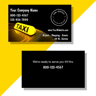 Tarjetas de visita de taxi