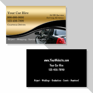 Tarjetas de visita de taxi