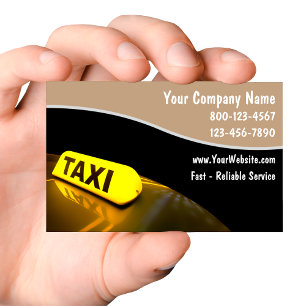 Tarjetas de visita de taxi