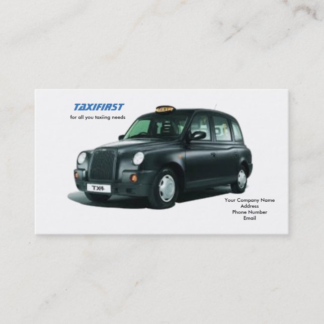 Tarjetas de visita de taxi (Anverso)