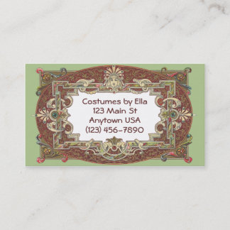 Tarjetas de visita de teatro y adornadas