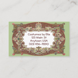 Tarjetas de visita de teatro y adornadas