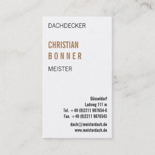 Tarjetas de visita de techador