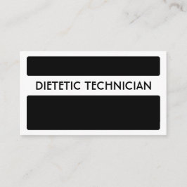 Tarjetas de visita de Técnico de Dietética en blan