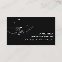 Tarjetas de visita de técnico de uñas, maquillaje