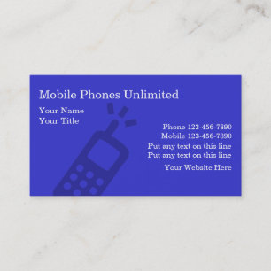 Tarjetas de visita de teléfonos móviles