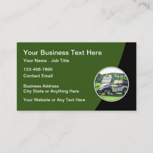 Tarjetas de visita de tema de golf moderno