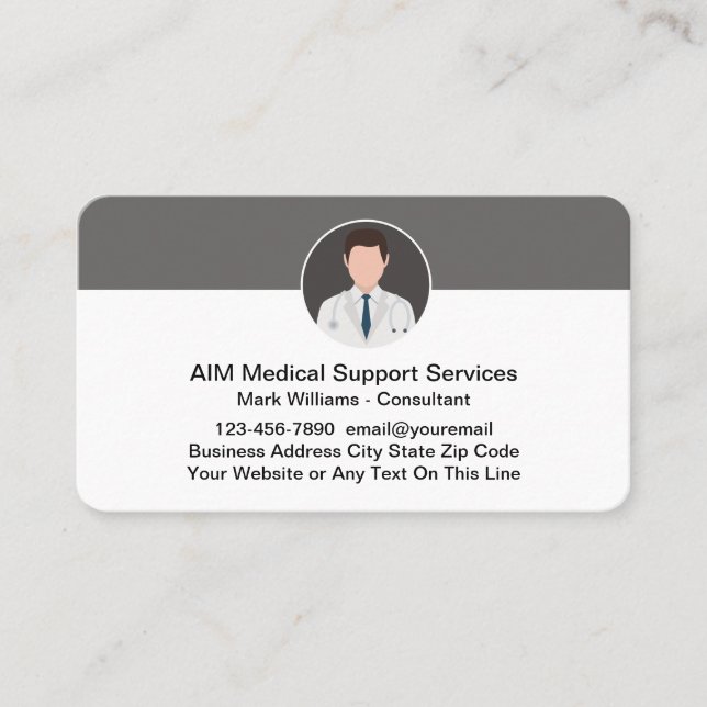 Tarjetas de visita de temas médicos (Anverso)