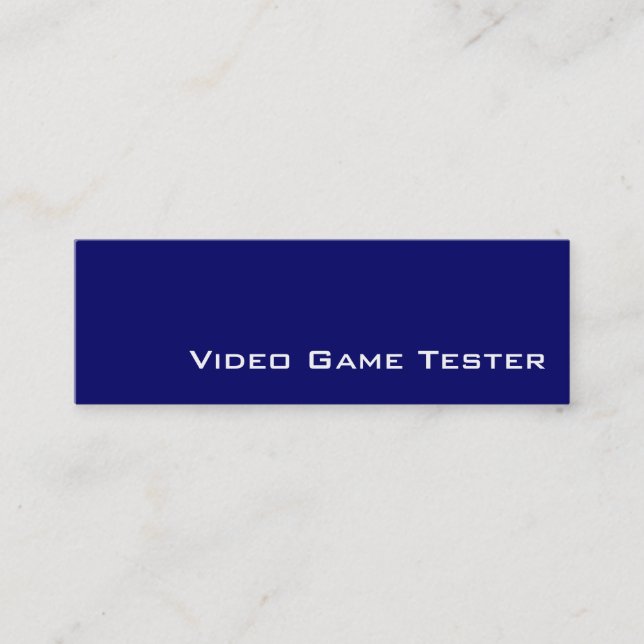 Tarjetas de visita de Tester para juegos de video  (Anverso)