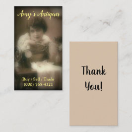 Tarjetas de visita de tiendas de antigüedades