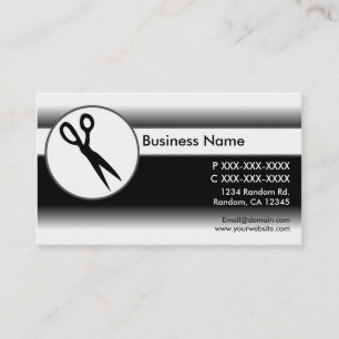 Tarjetas de visita de tijeras de fundición blanca