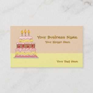 Tarjetas de visita de Torta de cumpleaños