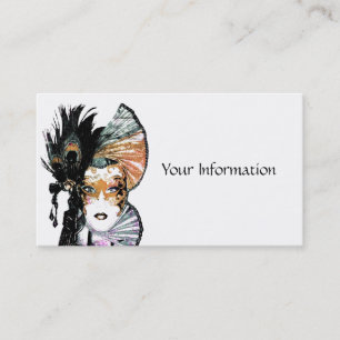 Tarjetas de visita de trabajo Face Mask Grunge