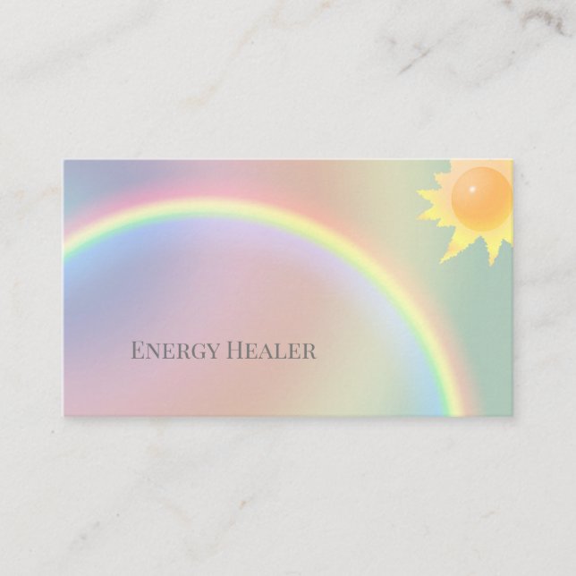 Tarjetas de visita de trabajo Reiki Healer sun Lig (Anverso)