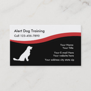 Tarjetas de visita de Traning del perro