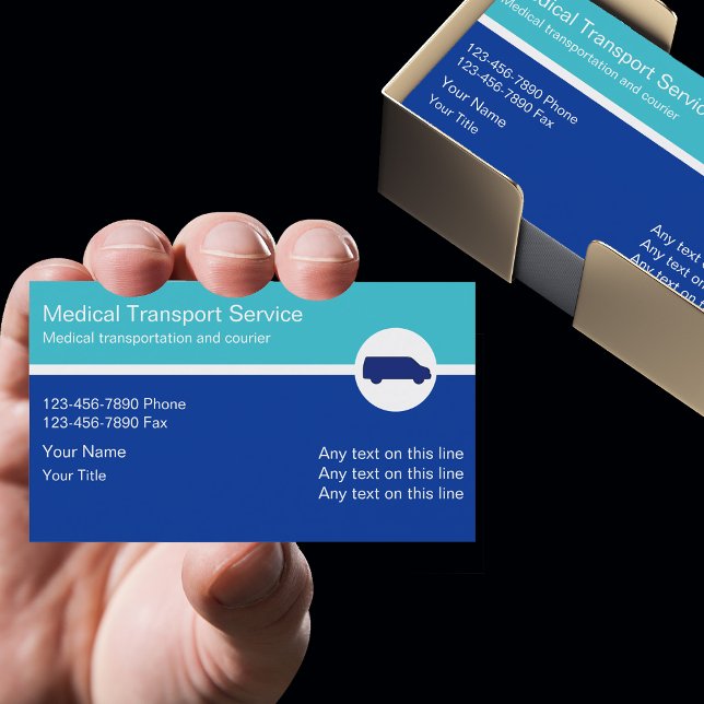 Tarjetas de visita de transporte médico (Subido por el creador)