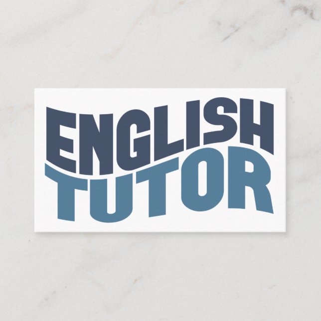 Tarjetas de visita de tutor inglés (Anverso)