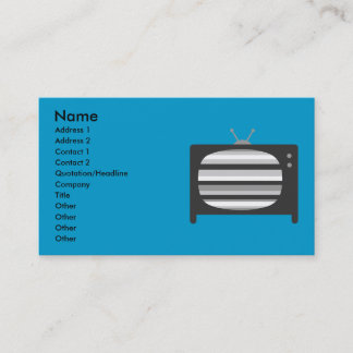Tarjetas de visita de TV retro