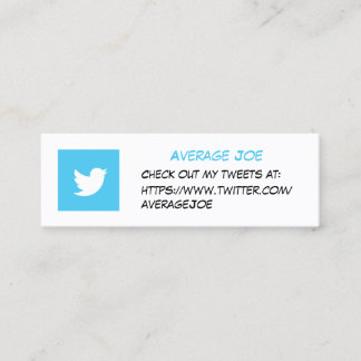 Tarjetas de visita de Twitter / Llamado a la acció