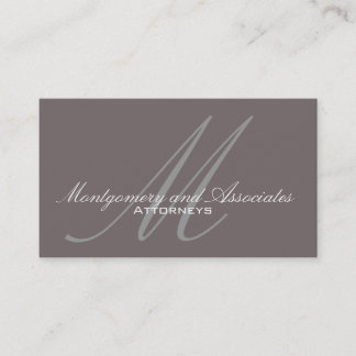 Tarjetas de visita de un abogado monograma persona