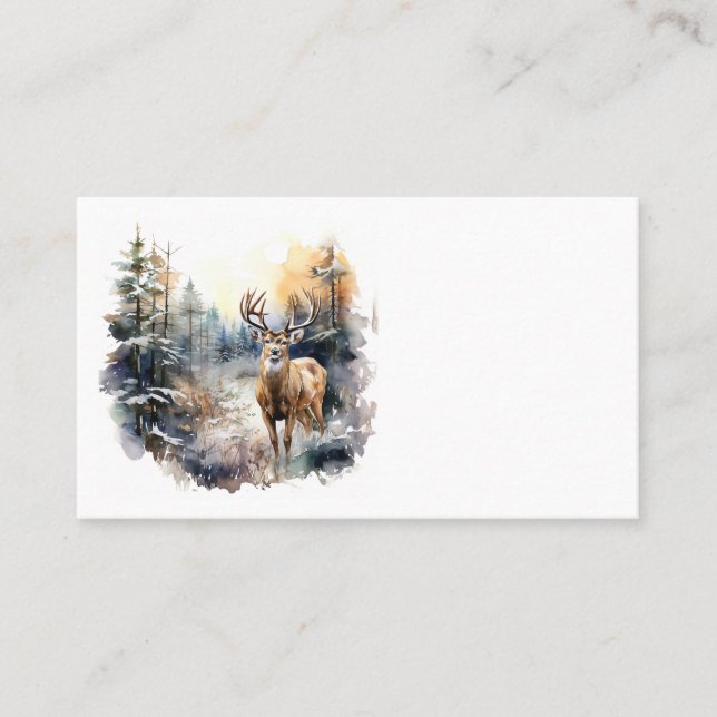 Tarjetas de visita de venado (Anverso)