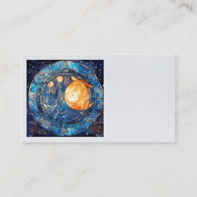 Tarjetas de visita de vidrio templado celestial (Anverso)